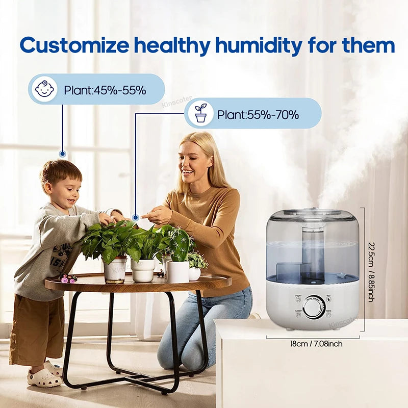 KINSCOTER 3L Air Humidifier with Remote & Timer