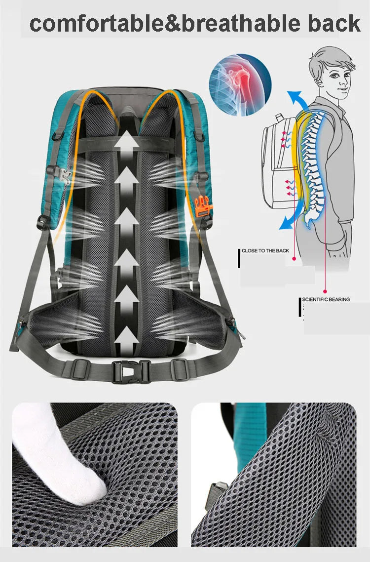 70L Hiking Camping Backpack with Rain Cover