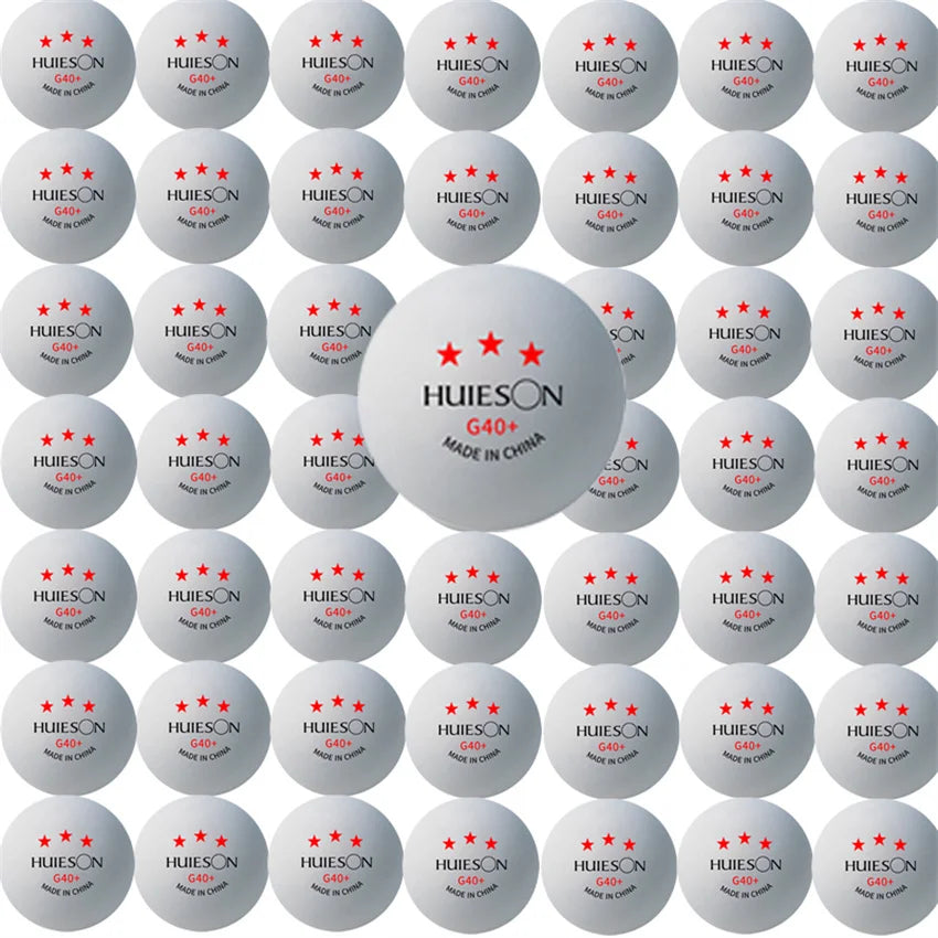 Huieson 3-Star ABS 40+ Ping Pong Balls (20–100pcs)
