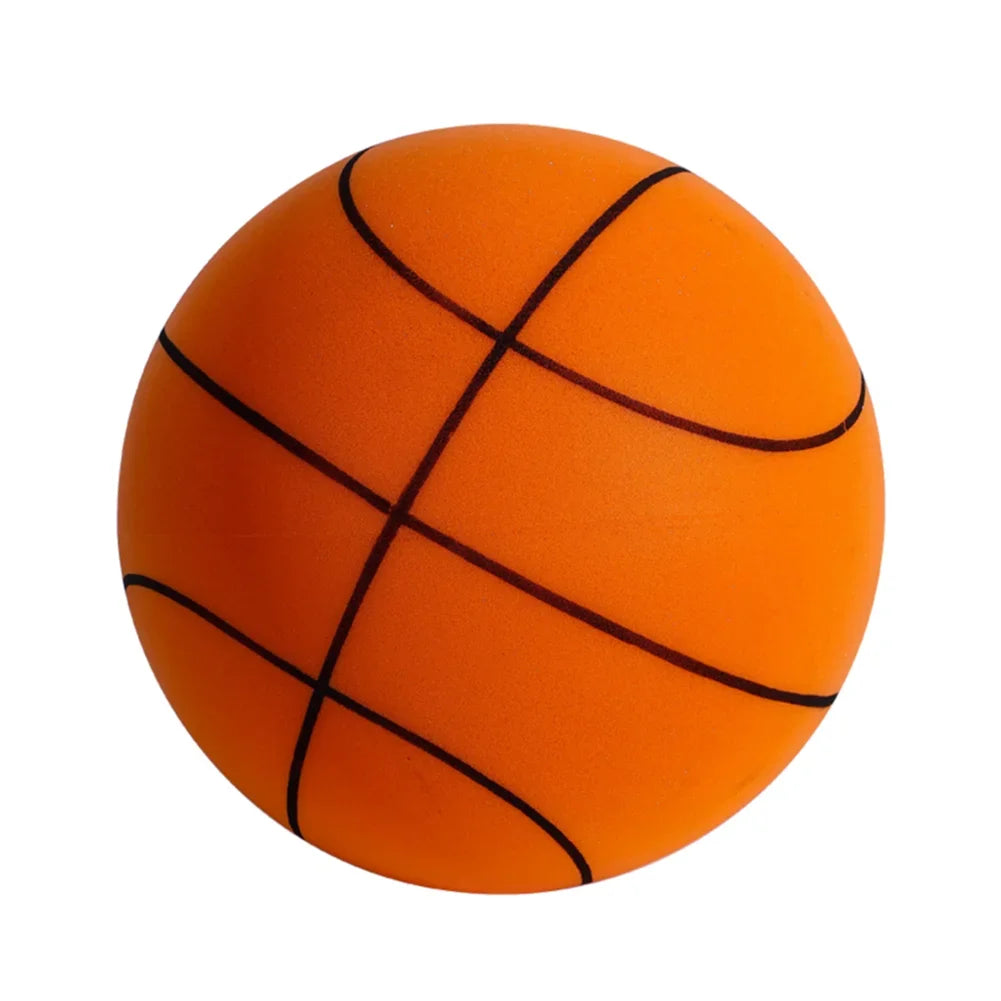 21cm Silent Grip Basketball – Size 5 (Black with Rim)