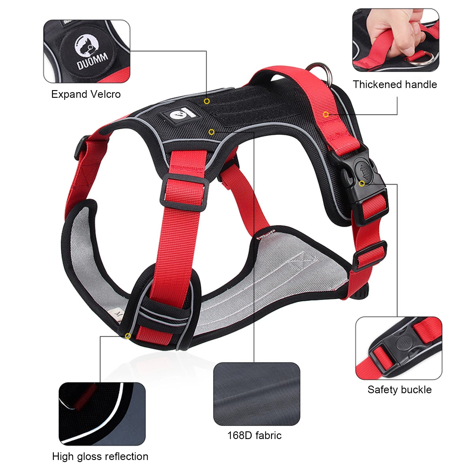 Reflective Tactical Dog Harness for Medium & Large Dogs