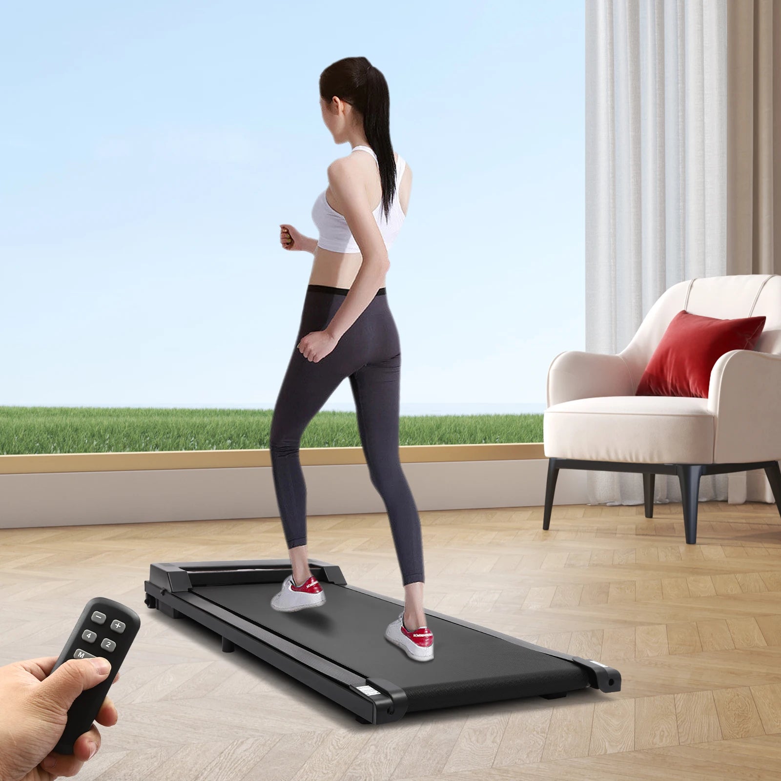 2-in-1 Walking Treadmill for Home & Office