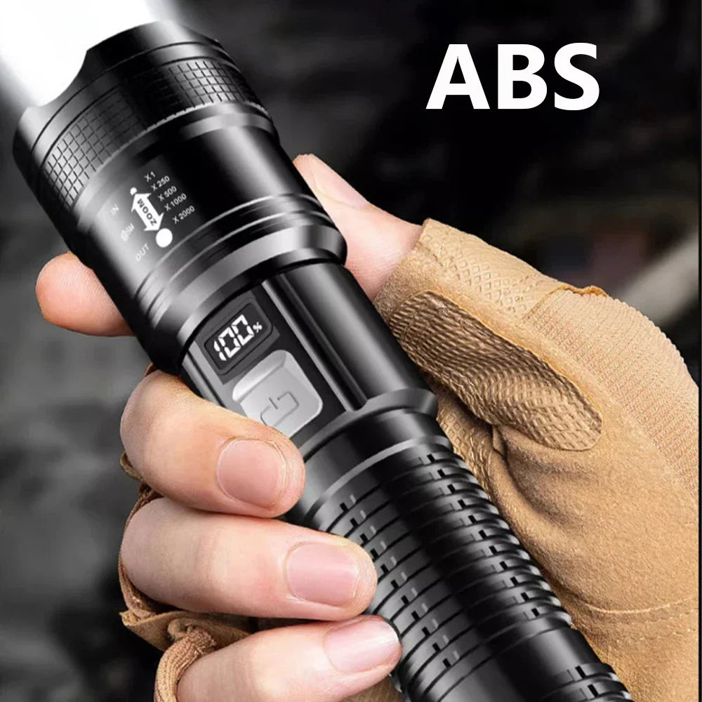 1,600,000LM USB Rechargeable LED Tactical Flashlight