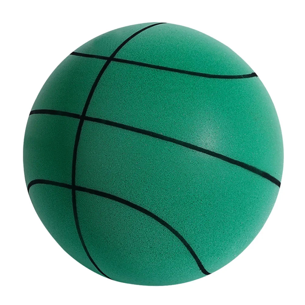 21cm Silent Grip Basketball – Size 5 (Black with Rim)