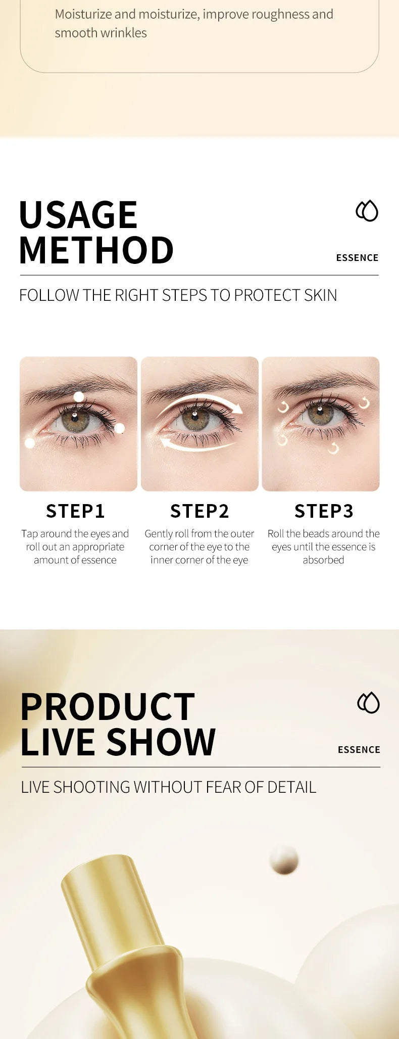 Snail Face Cream & Retinol Eye Massage Roller Set