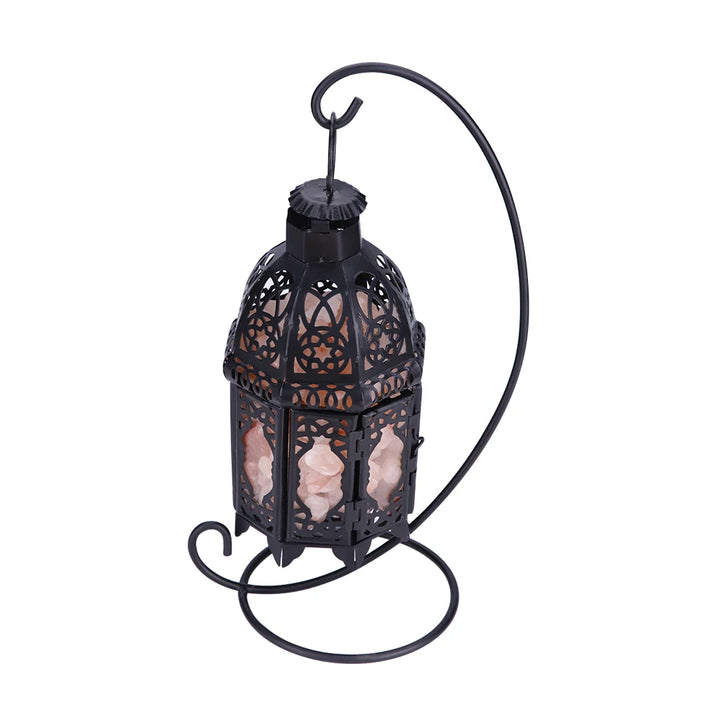 Vintage Iron Frame Himalayan Salt Lamp with Air Purifier