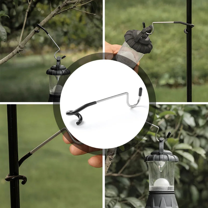 Stainless Steel Tent Pole Lamp Hanger Hook
