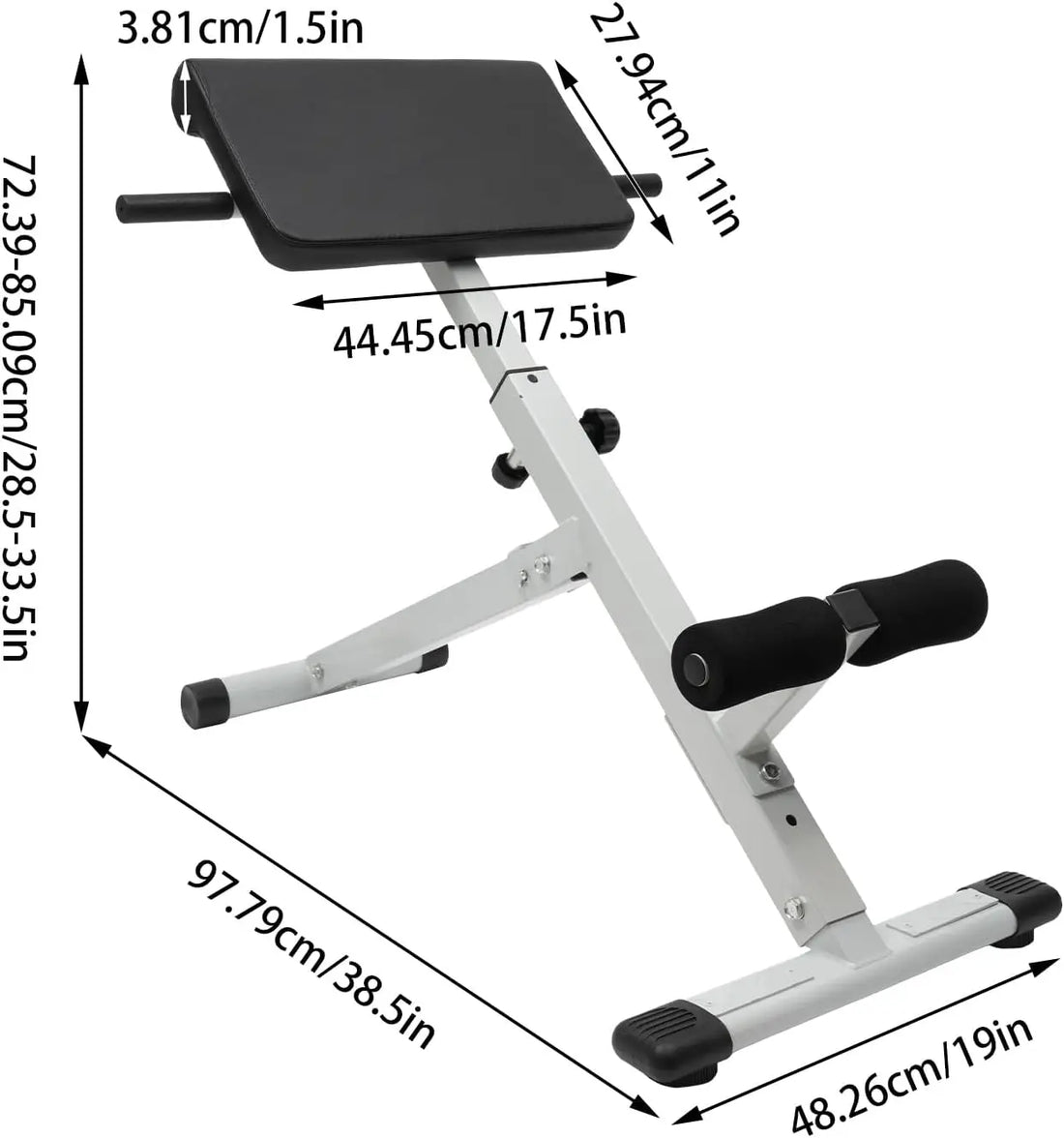 Adjustable Roman Chair Back Extension Bench