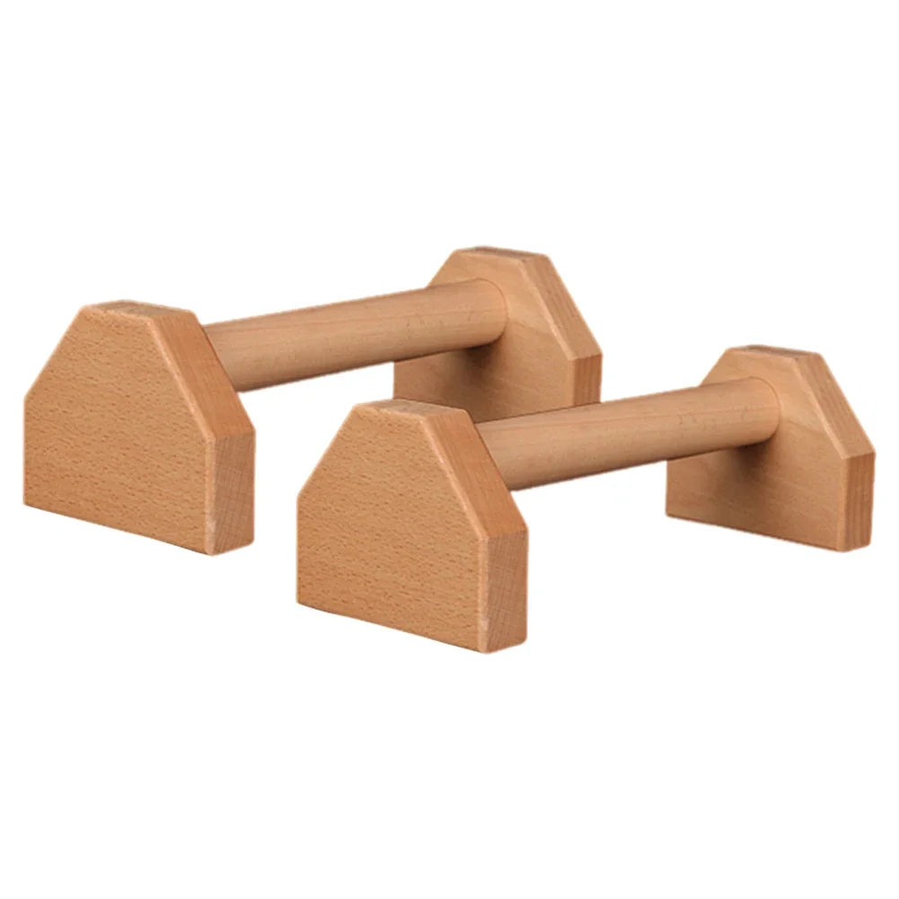 Wooden Push-Up Bars with Non-Slip Base