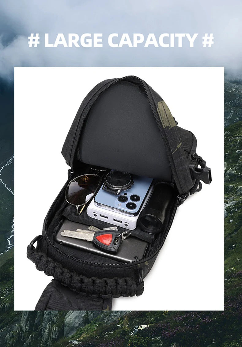 Tactical Chest Bag MOLLE Sling Backpack for Men