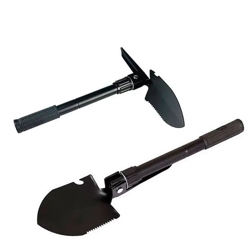 Foldable Truck-Mounted Camping Shovel with Compass