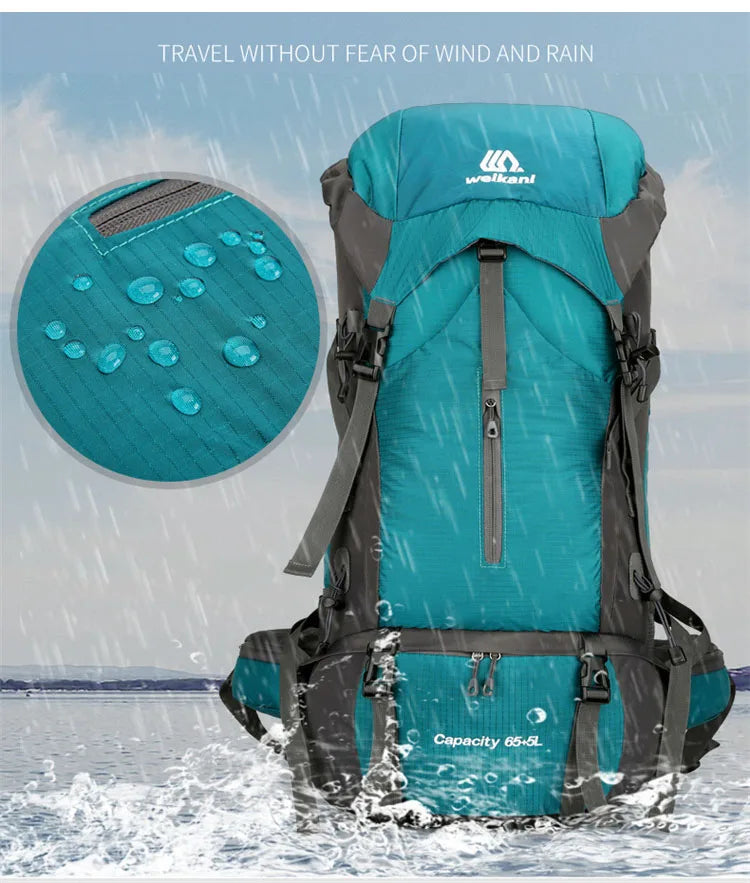 70L Hiking Camping Backpack with Rain Cover