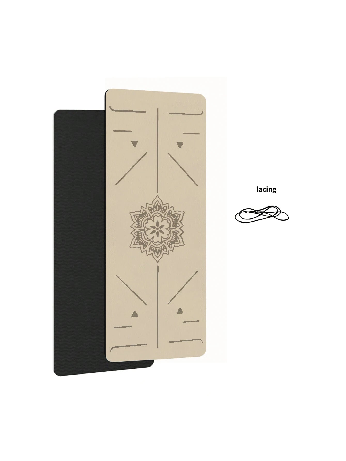 TPE Non-Slip Yoga Mat with Alignment Guide