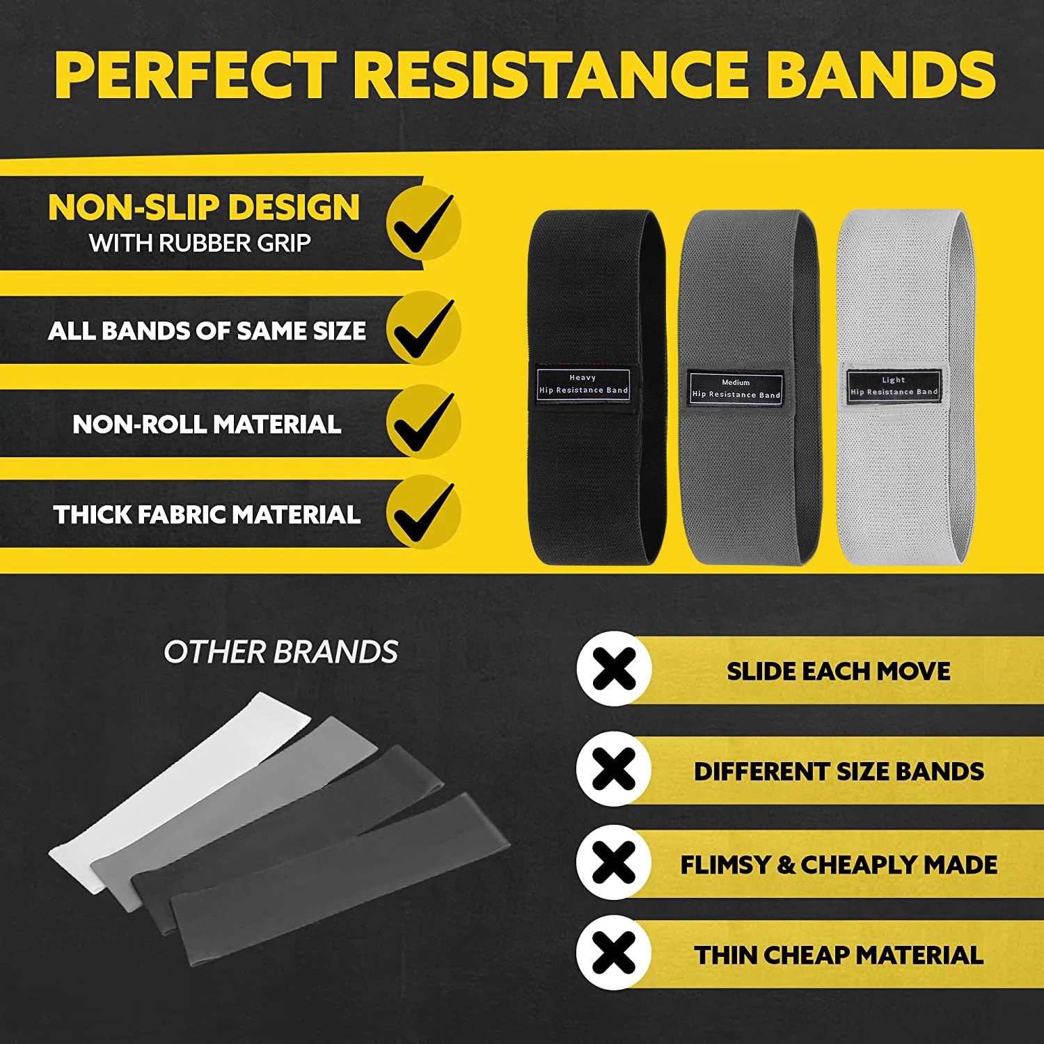 Fabric Resistance Booty Bands Set
